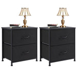 ZUN Drawers Dresser Chest of Drawers,Metal Frame and Wood Top,Black,wo packs 39696993