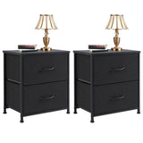 ZUN Drawers Dresser Chest of Drawers,Metal Frame and Wood Top,Black,wo packs 39696993