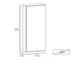 Montauk 5-Shelf Wall Mounted Shoe Cabinet with Mirror Door White B06280104