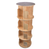 Rotating Bookshelf 360 Degrees 4 Tier Stackable Solid Wood Bookshelf Organizer 20873034