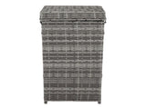 With Top Cover Iron Frame Rattan Trash Can Gary Gradient 49962159