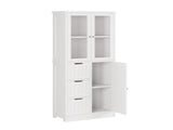3-Door 3-Drawer 4-Layer Bathroom Cabinet, White 79610035
