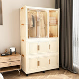 Portable Wardrobe Closet Storage Organizer for Clothes,Clothes Dresser,9 Magnetic Doors-9 Cubes & 1 76833368