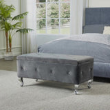 Tufted Storage Ottoman Bench For Bedroom End Of Bed Large Upholstered Storage Benches Footrest With W2268P146701