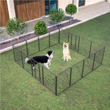 ZUN Dog Playpen Outdoor, 16 Panels Dog Pen 40" Height Dog Fence Exercise Pen with Doors for W1422112801