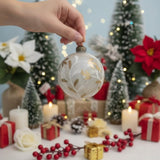 6PCS Set 3.9" Christmas Glass Ball Ornaments Hanging Decorations for Holiday Tree Party Baubles FBA 71096669