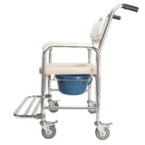 ZUN 4 in 1 Multifunctional Aluminum Elder People Disabled People Pregnant Women Commode Chair Bath Chair 87233295