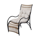 3 Pieces Wicker Outdoor Patio Furniture Set with Lounge Chair, Balcony Chairs Table Set with N780P209442N
