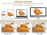 42.8" Oversized Chaise Lounge Chair with Storage Ottoman, Corduroy Sofa Bed with Cup Holders & USB N765P350851Y