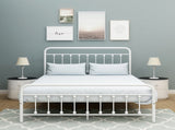 Metal Platform Bed Frame, Victorian Style Headboard/Footboard/Under Bed Storage/No Box Spring W840P296694