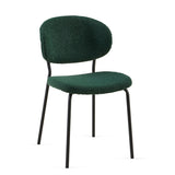 Dark Green Boucle Fabric Dining Chairs Set of 4, Mid-Century Modern Dining Chairs, Kitchen Dining W1164P195043