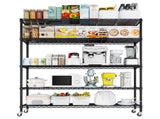 Heavy Duty Shelves 59.06" W Wire Shelving Unit with Wheels 3125LBS NSF Metal Shelves for 91765817