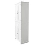 ZUN Bathroom Storage Cabinet with Doors and Drawer, Multiple Storage Space, Adjustable Shelf, White 47035858