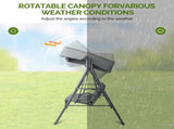 68*43*60 inch Dark Gray KD Style with Cushion Canopy Iron Oxford Fabric 250kg Iron Swing Set 60667532