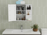 Bathroom Medicine Cabinet with Mirror, Wall Mounted Bathroom Cabinet with Mirror Door, 6 Open 89992700