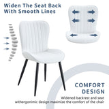 The White Minimalist Ergonomic Dining Chair Comes In A Pack of 4, With A Comfortable Design Of W1151P277171