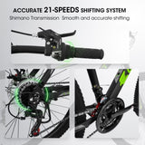 ZUN A26322 26-inch mountain bike adult aluminum frame shock absorbing front fork bike 21-speed disc W1856P157938