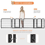 ZUN Dog Playpen Outdoor, 12 Panel Dog Fence 24" Pet Pen for Small Dogs Pet Exercise Pen for W1162P189305