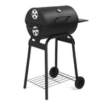 ZUN Charcoal Grills Outdoor BBQ Grill, Barrel Charcoal Grill with Side Table and Wheels, for Outdoor 49876379