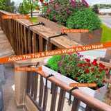 Adjustable Heavy-Duty Iron Planter Bracket 6.1-11.6" Extendable Tray 2.36-6.9" Two-Level 76808044