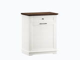 10 Gallon Tilt Out Trash Cabinet Freestanding Trash Bin Cabinet Wood Garbage Recycling Cabinet with 64350524