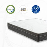 ZUN EGO Hybrid 10 Inch Full Cooling Gel Infused Memory Foam and Individual Pocket Spring W125378920