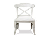 Harola Cross-back Dining Side Chairs in Set of 2, Smoky White Finish T2574P164579