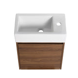 18 Inch Floating Small Bathroom Vanity With Single Sink, Suitable For Small Bathroom-BVB03018BRE W99966398