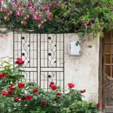2 Pack Metal Garden Trellis 86.7" x 19.7" Rustproof Trellis for Climbing Plants Outdoor Flower W1586P268024
