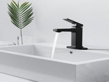 Matte Black Single Handle Bathroom Faucet with Deck For 1 or 3 Holes,Laundry Vanity Sink Faucet with 22323489