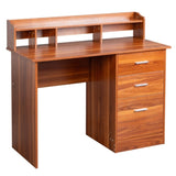 Walnut relief, particle board with melamine laminated board, desktop storage layer, 110*50*95cm, 74559954