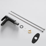 Matte Black Single Handle Bathroom Faucet with Deck For 1 or 3 Holes,Laundry Vanity Sink Faucet with 06901264