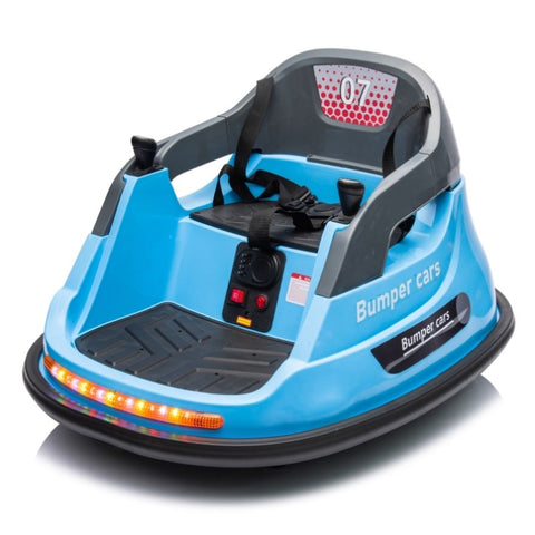 ZUN 12V ride on bumper car for kids,1.5-5 Years Old,Baby Bumping Toy Gifts W/Remote Control, LED W1396126982