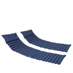 ZUN 2 PCS Set Outdoor Lounge Chair Cushion Replacement Patio Seat Cushion ,NAVY BLUE [Sale to Temu is 06974421