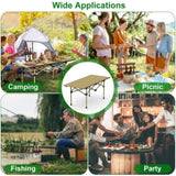 Folding Camping Table, Portable upgraded carbon steel Table with Carry Bag Heavy Duty, Lightweight 22875397