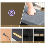 Particleboard Triamine Veneer 4 Drawers 1 Storage Cabinet 2 Shelves Mirror Cabinet Dressing Table 03327233