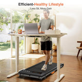 ZUN Under Desk Treadmill with Incline, Pad for Home/Office, Portable Treadmill 2.5HP, W2025P160493