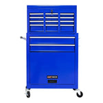 ZUN High Capacity Rolling Tool Chest with Wheels and Drawers, 8-Drawer Tool Storage Cabinet--BLUE W110243191