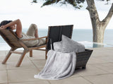 Outdoor PE Wicker Side Table with Storage, Small Patio Storage Bin Container for Hose Cushion Towel, 12967570