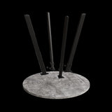 Modern minimalist circular dining table, gray cement texture, suitable for restaurants, kitchens, W1727P251172