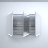 48 in. W x 30 in. H Rectangular Silver Aluminum Recessed/Surface Mount Medicine Cabinet with Mirror W2122P329733