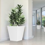 22" H Tall Metal Tapered Planter Large Outdoor & Indoor Garden Plant Pot with Drainage Hole and W3077P276882