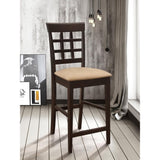 Beige and Cappuccino Upholstered Counter Height Stools B062P153489