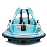 ZUN 12V ride on bumper car for kids,electric car for kids,1.5-5 Years Old,W/Remote Control, LED Lights, W1396132725
