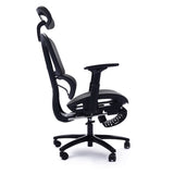 ZUN Adjustable Ergonomic Black Mesh Office with Headrest and Footrest, Conference/Computer Desk B011P213340