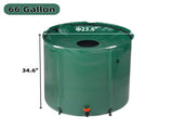 66 Gallon Folding Rain Barrel Water Collector Green 66525837