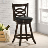 Cappuccino and Black Swivel Counter Height Stool B062P153488