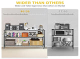 3-tier, adjustable shelf spacing, with adjustable feet and wheels, iron display stand, 117*45*104cm, 71657216