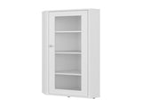 Ruffin Display Cabinet, 1 Door, 4 Shelves, White B097P474260
