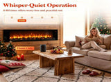 36" Recessed Electric Fireplace, 5 Levels Realistic Flame Effect, No Heat Decor Fireplace with 69282054